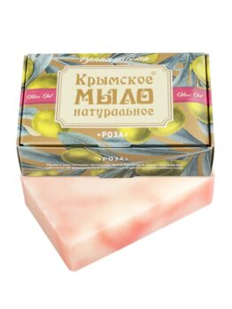 Крымское мыло натуральное на оливковом масле «Роза»